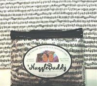 'NUGGLEBUDDY Microwaveable Moist Heat & Aromatherapy Organic Rice Pack. Classy, Fun"Sheet Music" Fabric with SPEARMINT EUCALYPTUS Aromatherapy