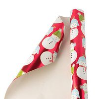 JAM PAPER Gift Wrap - Christmas Wrapping Paper - 25 Sq Ft - Cozy Snowmen - Roll Sold Individually