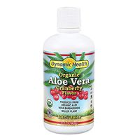 Dynamic Health Organic Aloe Vera Juice, Cranberry Flavor | No Added Sugar, Artificial Color Or Sweeteners. Bpa-free, Gluten-free | 32oz, 8serv
