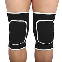 Zerone Sponge Knee Pads for Adult and Children, High Elastic Non-Slip Thick Sponge Protective Knee Guard Wrap Protector Brace Support for Volleyball, Wrestling, Snowboarding and Hockey(Black)