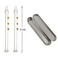6" Clear Honey Straw (Pack of 2) (amber)
