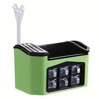 Storage Shelf Seasoning Storage Box,SuperUSKitchen Shelf Plastic Multifunctional Multiple Compartments Racks Seasoning Box