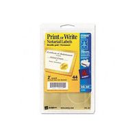 Avery® 39000104 Print or Write Gold Foil Notarial Seals SEAL,2"DIA GD,44/PK