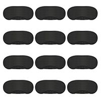 Mudder 12 Pack Eye Masks Sleep Mask Blindfold for Game Sleeping, with Nose Pad, Black