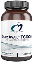Designs for Health OmegAvail TG1000 - TG (Triglyceride) Fish Oil 1000mg Per Softgel (60 Softgels)