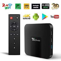Android TV Box, TX3 Mini Android 7.1.2 TV Box Quad Core 64 Bits Support WiFi 100M LAN Smart TV Box 4K 3D HDR IPTV Media Player