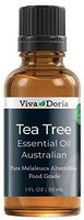 Viva Doria 100% Pure Tea Tree Essential Oil, Undiluted, Food Grade, Australian Tea tree oil, 30 mL (1fl oz)