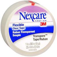 Nexcare Transpore Flexible Clear Tape 1 Inch X 10 Yards - 12ct, Pack of 3