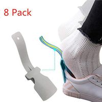 Lazy Shoe Helper - Handled Shoe Horn - Portable Shoe Lifting Helper,Easy to Put On and Take Off high Heels or Leather Shoes, Sock Slider Handled Shoe Horn for Seniors, Elderly, Disabled (gray8)