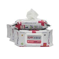 Korea Alcohol Free Sanitary Wet Wipe Tissue Paper 80PC Cleaning Lab Restaurant