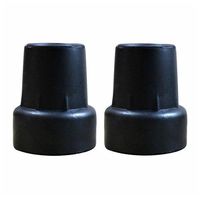 Crutch Tips Tire Grain Rubber Colored Small Replacement, Non Slip Anti Skid Durable High-performance Pole Cane Pad, 3/4 Inch (Black Color)