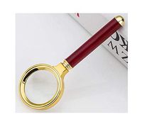 Jing Boutiques/AI LI WEI Magnifier Magnifying Glass HD Lens Microscope for Jewelry Identification Watches DIY Crafts Carving and Repair, Red 102 * 36 * 10mm