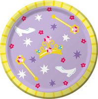 8-Count Round Paper Dessert Plates, Castle Fun