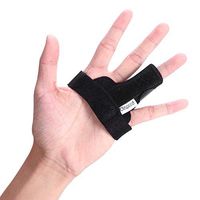 CLISPEED Trigger Finger Splint Brace Hands Adjustable Full Finger Splints Middle Finger Support Tendon Release Pain Relief Black