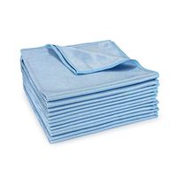 Arkwright Microfiber Glass Cleaning Cloths Pack of 12, Lint Free, Streak Free, Shiny Finish, Ideal for Cleaning Mirrors, Glass, Tablets, Screens, Wood and Leather Furniture (16 x 16 Inch, Blue)