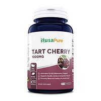 Tart Cherry 1000mg 180caps (Non-GMO & Gluten Free) Antioxidant Support - Packed with Flavonoids - Promotes Joint Health - Proper Uric Acid Level Balance