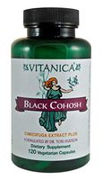 Vitanica Black Cohosh, Cimicifuga Extract Plus, Vegan, 120 Capsules