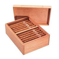 Smoking Set/Imported Cedar Wood Cigar Humidors Cigarette Box Men's Gift Box Solid Wood Cigar Humidor Cigar Cabinet Collection Double-Layer Large Capacity Cigar Humidors Sealed Constant Humidity Can