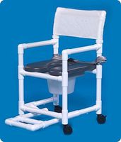 Standard Line Open Front Soft Seat Shower Chair Commode - VLOF17PFRSB - VLOF17PFRSB - 38" H x 21" W x 21.5" D