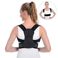Anoopsyche Posture Corrector for Women and Men Upper Back Brace and Provide Clavicle Support for Thoracic Kyphosis and Shoulder Neck Pain Relief (Medium 27.6-39.4 inch)