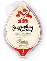 Sugarplum Cranberry All Natural Soy Wax Melts - 1 Highly Scented 3 Oz. Bar - Made with Responsibly Sourced Soy and Essential Fragrance Oils - Phthalate & Paraffin Free, Vegan, Non-Toxic