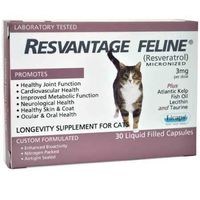 Resvantage Feline - Resveratrol - The Longevity Supplement for Cats - 30 Capsules