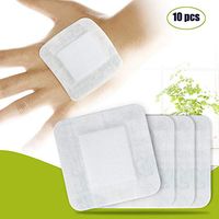 Island Dressing 4 X 4 Inch Square,Fencia 10 PCS Non-Woven Self-Adhesive Dressings -Sterile Adhesive Large Size Hypoallergenic Comfortable Aid Bandage