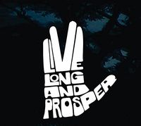 Star Trek TV Series Live Long and Prosper Spock Hand Logo Vinyl Stickers Symbol 5.5" Decorative DIE Cut Decal for Cars Tablets LAPTOPS Skateboard - White