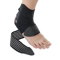 CHICMODA Ankle Support, Adjustable Ankle Brace Guard Breathable for Running Basketball Exercise Fitness Ankle Men Women (Black)
