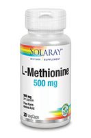 Solaray L-Methionine Free Form Supplement, 500 mg, 30 Count
