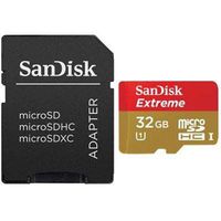 Sandisk 32GB Extreme MicroSDHC UHS-I Card (SDSDQXL-032G-A46A)