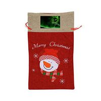 VAbBUQBWUQ Fashion Picture Element Santa Clause Drawstring Candy Goody Toy Gift Stocking Bag Holiday Wrapping Party Favors Presents Decorations