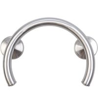 Grabcessories 61029 2-in-1 Shower and Tub Grab Ring with Grips and Anchors, Brushed Nickel
