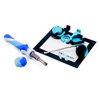 Pilot Diary Silicone Honey Straw 6.5" Blue&White w/Silicone Wax Carving Kit (Wax Kit)