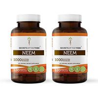 Neem 120 Capsules(2 pcs.), 1000 mg, Organic Neem (Azadirachta Indica) Dried Leaf (2x120 Capsules)