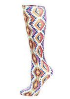 Celeste Stein Therapeutic Compression Socks, Cream Aztec, 8-15 mmHg, Mild