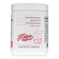 KOIOS - Extra Strength Nootropic Powder, Enhance Brain Function, Improve Memory & Productivity, Contains Lion’s Mane & Chaga Mushroom, MCT Oil, 100mg Caffeine (5.5 oz) (Gummy Bear)