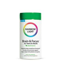Rainbow Light - Brain & Focus Multivitamin for Teens & Adults - Food-based Nutrition, Supports Brain Health, Energy, Immune System, and Digestion - 90 Mini-Tablets