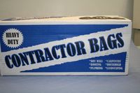 Contractor Clean Up Bags 2.7 Mil (Construction Grade Garbage/Trash bags 18X16X44 2.7 Mil Black 50 Bags per Roll. Sold As 1 Roll
