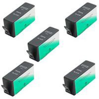 Amsahr 564XLBK(CN684WN) Remanufactured Replacement HP Ink Cartridges for Select Printers/Faxes - 5 Pack, Black