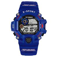 Fxbar,Brand Men's Multi Function Military Sports Watch Cool Design LED Digital Dual Movement Watch (F)