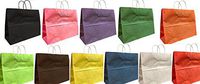 Extra Large (Vogue) Size Kraft Shopping Bags 16 W x 12 H x 6 Gusset, Set of 25 (Various Colors)
