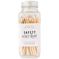 Sweet Water Decor White Safety Matches - Glass Jar | 60 Strike On Bottle Matches Vintage Matches Home Decor Candle Accessory White Tip