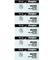 Energizer 393 (309, SR754W, SR754SW) High Drain Silver Oxide Watch Battery. On Tear Strip