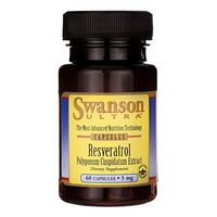 Swanson Resveratrol Polygonum Cuspidatum Extract 5 Milligrams 60 Capsules