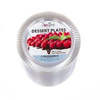 100 Disposable Clear Plastic Dessert Plates (7-inch)