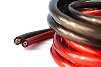 4 Ga 10' Red and 10' Black Car Audio Power Ground Wire Cable 20' ft Total
