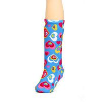 CastCoverz! Fashionable Leg Cast Cover - Happy Hearts - Small Short - Below The Knee - Protective, Decorative and Washable - Made in USA