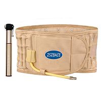 ZSZABCE Decompression Back Belt - Lumbar Traction Device Back Brace Back Pain Lower Lumbar Support - One Size (Beige)