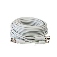 GW Security 25 Feet Professional Grade RG59 Siamese Combo Coaxial Cable Pre-made All-in-One BNC Video Power Cable for 1080P /720P, TVI, CVI, AHD and HD-SDI Camera and Analog CCTV Camera (25Ft, White)